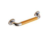 Grab Bar SUS 304 Stainless Steel Rails Polished Chrome Safety Support Rail Elderly/Disabled Handrails Aid Hold for Toilet/Shower Bathroom with Yellow Nylon Anti-Slip Grip(2 Sizes)