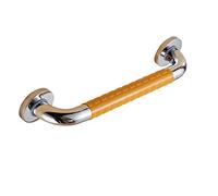 Grab Bar SUS 304 Stainless Steel Rails Polished Chrome Safety Support Rail Elderly/Disabled Handrails Aid Hold for Toilet/Shower Bathroom with Yellow Nylon Anti-Slip Grip(2 Sizes)