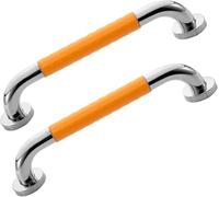 Grab Bars 2 Pack Bathroom Handrails Anti-Slip Stainless Steel Shower Bathtub Safety Support Rail with Luminous Circles Toilet Handles(Orange,70cm)