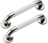 Grab Bars 2 Pack Bathroom Handrails Anti-Slip Stainless Steel Shower Bathtub Safety Support Rail with Luminous Circles Toilet Handles(Light Green,40cm)