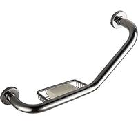 Grab Bars Bathroom Handles Armrest Stainless Steel L-Shaped Angled with Soap Dish, Wall Mounted Safety Support Rail Elderly and Disabled, Bathroom, Shower