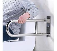 Grab Bars Bathroom Handles Stainless Steel Support Folding Armrest, Polished Chrome Bathtub Foldable Handrail, Toilet Safety Grab Rail, Elderly, Strong with Good Finish