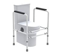 Grab Bars for Bathroom, Anti-Slip Width and Height Adjustable Safety Hand Rail Elderly Free Standing Toilet Frame Anti-Slip Bar