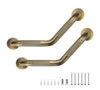 Grab Bars for Bathtubs and Showers- 1-1/4 x 16 Angled Shower Grab Bar for Seniors Knurled Stainless Steel Handicap Grab Bars for Wall (Antique Bronze, 2 Pack)