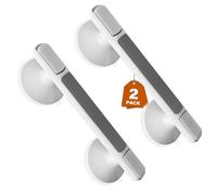 Grab Bars for Bathtubs and Showers, 2 Pack Suction Grab Bars Handle, Heavy Duty Shower Handle Removable, Safety Bars for Shower Chair, Bathroom, Shower Handrails for Seniors and Elderly, 12 Inch White