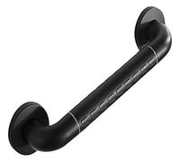 Grab Bars Grab Bar Bathroom Black Nylon Casing Stainless Steel Straight Handle Barrier-Free Safety Rails Non-Slip Suppor(70cm)