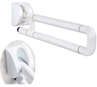 Grab Bars Grab Bar Grab Rail Bathroom Safety Handicap U-Shaped Toilet Folding Handrail Stainless Steel(Blanc)