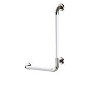 Grab Bars Handle Safety Support Hand Rails, L Shaped Grab Bars for Bathtubs and Showers, Bathroom Angled Polished Chrome Grab Rail 304 Stainless Steel Safety Rail Wa,White