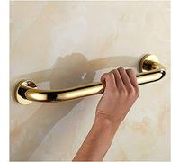 Grab Bars,Safety Hand Rail,Toilet Handle,Anti Slip Shower Bar, Aid and Support Armrest, Copper Elderly Handrail Golden Wall Mounted Straight Towel Rack(450mm)