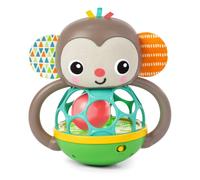 Bright Starts Grab & Giggle Monkey Light-Up Musical Rattle Toy with Easy-Grasp Oball, Ages 6 Months+, Unisex