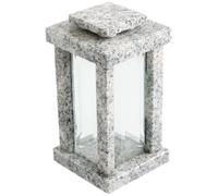 Grab-Lampe Granite Viscont White Friedhofs-Laterne Grab-Schmuck Glass Garb-Licht