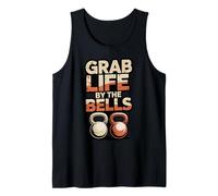 Grab Life by Bell Bodybuilding Lifting Gym Lovers Kettlebell Tank Top