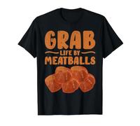 Grab Life By Meatballs Value Graphic T-Shirt, Men, Black, M