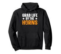 Grab life by the horns - French Horn Pullover Hoodie