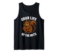 Grab Life By The Nuts Funny Squirrel Tank Top