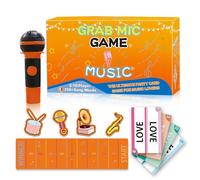 Grab Mic Game 2025 New Family Karaoke Party Game, Mic Karaoke Party Game, Fast-Paced Music Trivia Card Games for 2-10 Players,Hilarious Singing Challenge for Game Night & Music Lovers