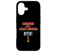 Grab My Mighty Hammer Retro 80s Arcade Pixel Joke Case for iPhone 17