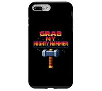 Grab My Mighty Hammer Retro 80s Arcade Pixel Joke Case for iPhone 7 Plus/8 Plus