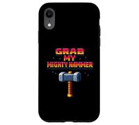 Grab My Mighty Hammer Retro 80s Arcade Pixel Joke Case for iPhone XR