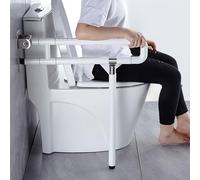 Grab Rail for Toilet White, Foldable Toilet Rail Stainless Steel Bathroom Grab Bar 80cm Adjustable Handle Safety Support Handle Shower Aid Assist for Elderly Disability 80cm/31.4in