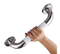 Grab Rails for Bathroom Mobility Aid Elderly Pregnant Injury and Post-Op,Concealed Screw Wall Mounted Straight Handle (Color : White, Size 38cm)