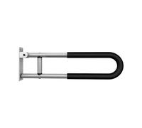 Grab Rails for Bathroom Toilet Handicap Grab Bars Non-Skid Bathroom Shower Grab Support Folding Alloy Toilet Hand Rail(Black)