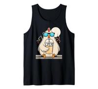 Grab Sweet iced Coffee with a Rooster in the Night City Tank Top