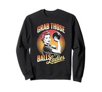 Grab Those Balls Ladies Bowling Retro For Women Sweatshirt