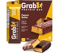 Grab1 Peanut Butter Protein Bars | 15 Grams Protein (2 Pack - 10 Bars) Controls Hunger | Certified Kosher | Low Calorie | Perfect for Snacking | Nutritious Meal Replacement