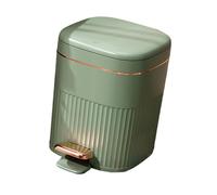 GRABAGECAN Creative Foot-Operated Trash Can with Lid Barrels-Shaped Covers Metal Household Garbage Can Metal Rubbish Bin