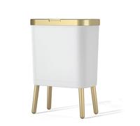 GRABAGECAN Standing Trash Can High Foot Trash Can with Press Open Lid Odor Sealing for Kitchen and Bathroom Large Capacity