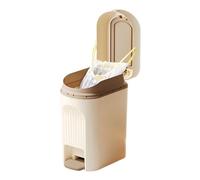 GRABAGECAN Trash Can, 20L Step On Waste Bin Press Lid Trash Can for Small Space and Easy Bathroom Garbage Bin Home Office Use