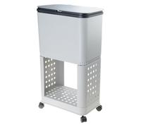 GRABAGECAN Trash Can, Durability Waste Container with Modern Look Feet Wheel for Household in Various Indoor Space