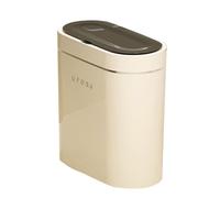 GRABAGECAN Trash Can, Touchless Trash Bin, Automatic Garbage Can Small White Wastebasket for Toilet, Office, Bedroom
