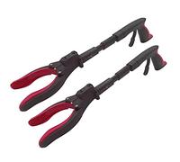 Grabber Reacher Tool 19" Aluminum Magnetic Claw with LED Light, Reacher Grabber Pickup Tool, Foldable Gripper Grabbers for Elderly Grab it Reaching Tool, Trash Grabbers Pickers, Red, by Luxet 2-Pack
