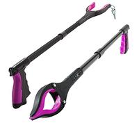 Grabber Reacher Tool - 2 Pack - Newest Version Long 32 Inch Foldable Pick Up Stick - Strong Grip Magnetic Tip Lightweight Trash Picker Claw Reacher Grabber Tool Elderly Reaching - by Luxet (Pink)