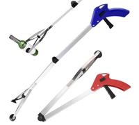 Grabber Reacher Tool, 2PCS Trash Picker Upper Grabber, 32 Inch Foldable Reacher Tool, Aluminum Alloy Grabbers for Seniors, Home, Gardening, Outdoor