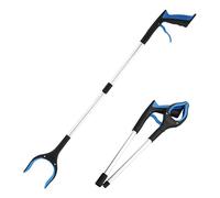 Grabber Reacher Tool - 33 Inch Foldable Aluminum Alloy, Magnetic Anti-Slip Silicone Claw | Hand Picker Stick for Trash Litter Sanitary Tweezers and Disabled Mobility Assistance