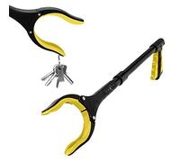 Grabber Reacher Tool - Newest Version Luxet 19 Inch Yellow Long, Foldable Pick Up Stick - Strong Grip Magnetic Tip - Heavy Duty Trash Picker Claw Reacher Grabber Tool Elderly Wheelchair Mobility Aid