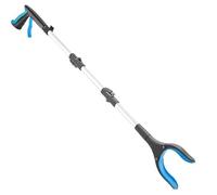 Grabber Reacher Tool with Wide Jaw Foldable Trash Claw Grabbers Long Handle Reaching Heavy Duty Pick Up Stick 43inch for Garden(Blue)