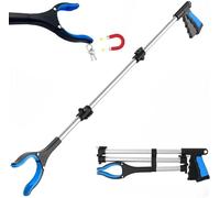 Grabber Reacher Wheelchair aid,FitPlus Premium Grabber Tool accesery 34 Inch, Strong Magnet Grabber Reacher for Elderly, Lightweight Extra Long Handy for Trash (Blue, 43 Inches)