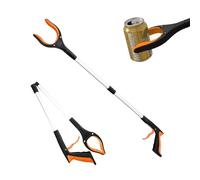 Grabber Stick, Foldable Pick Up Stick Rubbish Picker Grabber Stick Grabbers Reacher Tool with Light, Litter Grabbers for Elderly Heavy Duty Pick Up Grabber Stick for Disabled (1Pc, 32.6 in, Orange)