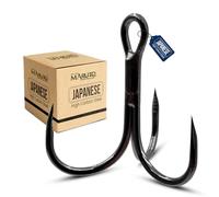 Grabber Trebles Exceptional Barbless Fishing Hooks - Treble Fishing Hooks Sharp Strong Japanese High Carbon Steel Treble Hooks