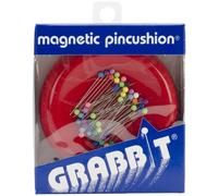 Grabbit Magnetic Pincushion W/50 Pins, Red, 4-1/4"