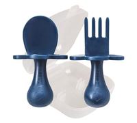 Grabease Baby Spoons Baby Led Weaning Supplies Baby Utensils Baby Spoons Self Feeding, Bpa-Free & Phthalate-Free for Baby & Toddler, 1 Set, Navy