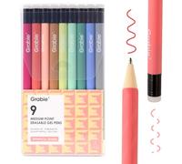 Grabie Erasable Gel Pens, 9 Color 0.7 mm Pens, Whimsical Whirls | Thermo-Sensitive Gel Ink, Clean Erasing, Smooth Writing, Retractable Design, Drawing, Journaling, Planner, School And Office