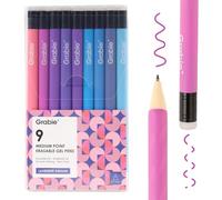 Grabie Erasable Gel Pens, 9 Colour 0.7 mm Pens, Lavender Dreams