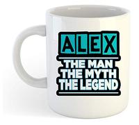grabmybits Alex - The Man, The Myth, The Legend Mug - Name Personalised Funky Gift