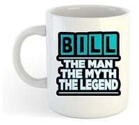 grabmybits Bill - The Man, The Myth, The Legend Mug - Name Personalised Funky Gift