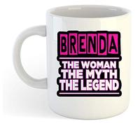 grabmybits Brenda - The Woman, The Myth, The Legend Mug - Name Personalised Funky Gift